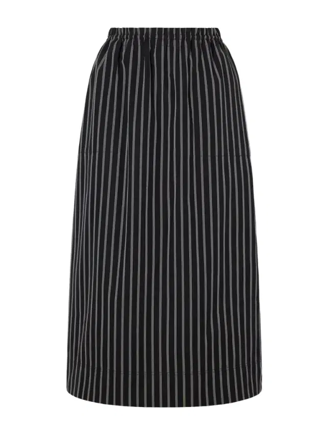TOTEME Striped Cotton-poplin Midi Skirt