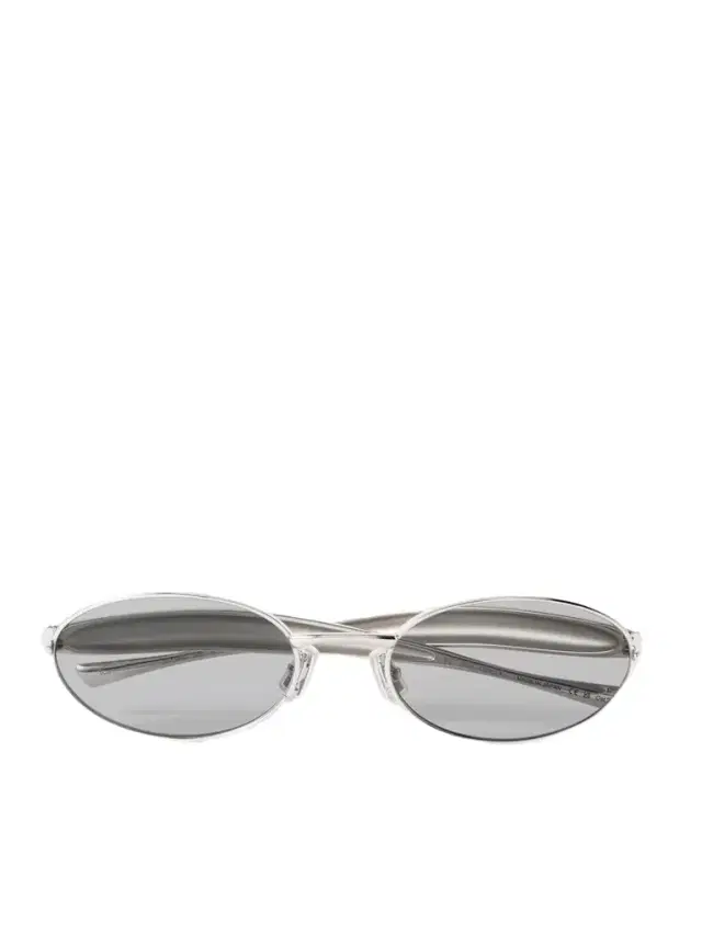 Sardine Oval-frame Silver-tone Sunglasses
