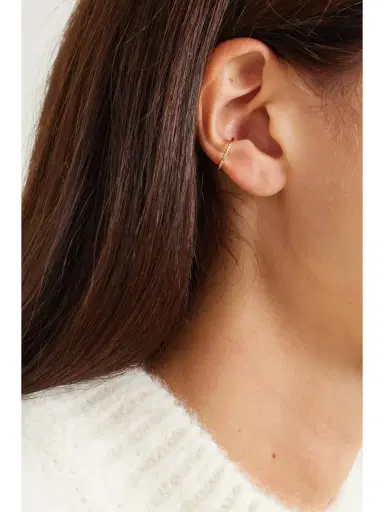STONE AND STRAND Gold Diamond Ear Cuff | Thumbnail 2 STONE AND STRAND Gold Diamond Ear Cuff | Thumbnail 2