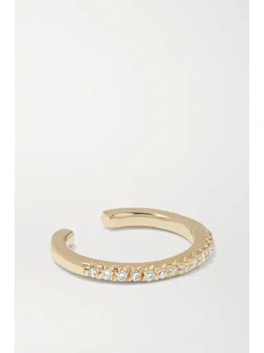 STONE AND STRAND Gold Diamond Ear Cuff | Thumbnail 3 STONE AND STRAND Gold Diamond Ear Cuff | Thumbnail 3
