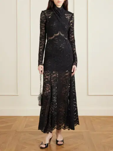 Rabanne Layered Lace Maxi Dress | Thumbnail 2 Rabanne Layered Lace Maxi Dress | Thumbnail 2