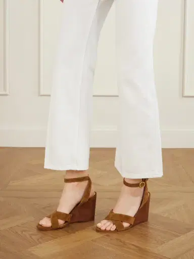 Gianvito Rossi 85 Suede Wedge Sandals | Thumbnail 2
