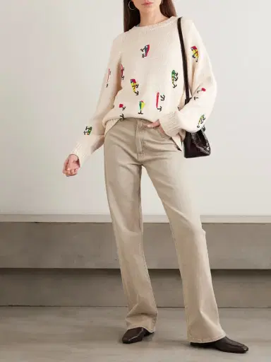 Mother The Raglan Embroidered Cotton Sweater - Unknown | Thumbnail 2
