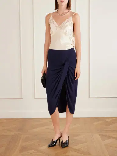 Stella McCartney Draped Stretch-jersey Midi Skirt | Thumbnail 2