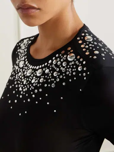 Rabanne Embellished Jersey Maxi Dress | Thumbnail 4 Rabanne Embellished Jersey Maxi Dress | Thumbnail 4