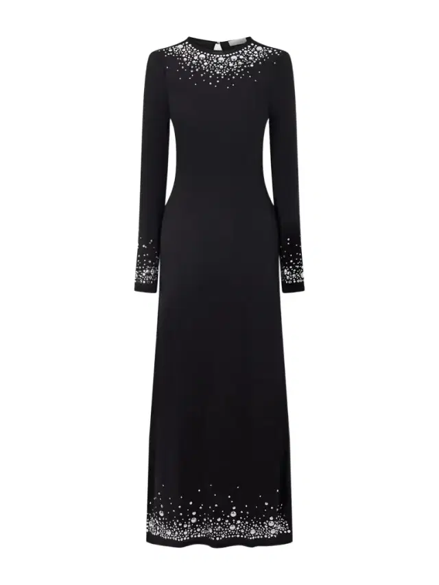 Embellished Jersey Maxi Dress