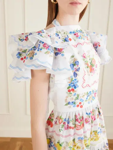 Mary Katrantzou Margarita Ruffled Floral-print Cotton-poplin Mini Dress | Thumbnail 4 Mary Katrantzou Margarita Ruffled Floral-print Cotton-poplin Mini Dress | Thumbnail 4