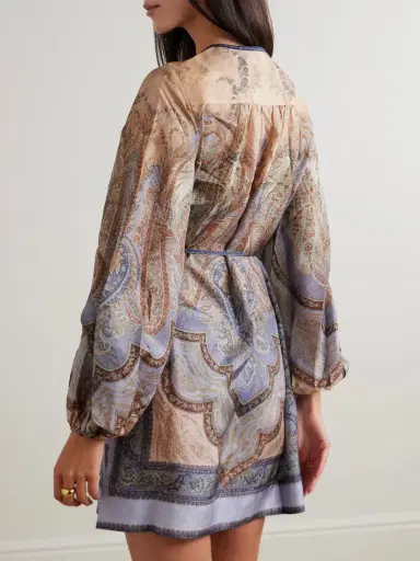 Zimmermann Wanderlust Belted Printed Silk Tunic | Thumbnail 3