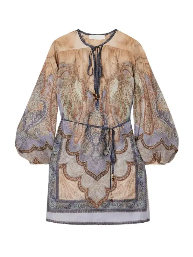 Wanderlust Belted Printed Silk Tunic