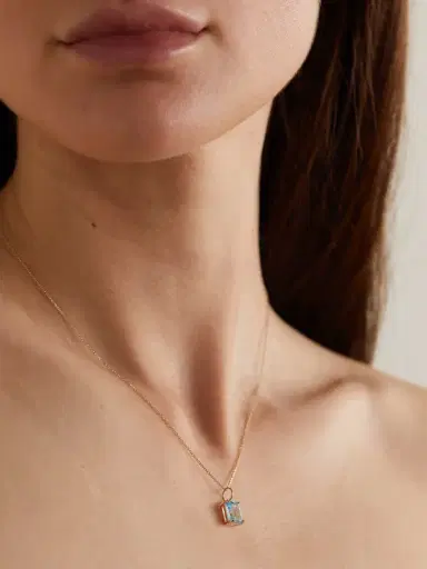 Mateo 14-karat Gold Topaz Necklace | Thumbnail 2