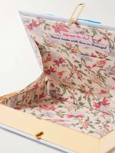 Olympia Le-Tan St. Barth Embroidered Appliquéd Cotton, Wool And Silk-blend Canvas Clutch | Thumbnail 5 Olympia Le-Tan St. Barth Embroidered Appliquéd Cotton, Wool And Silk-blend Canvas Clutch | Thumbnail 5