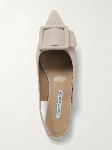 Manolo Blahnik Maylura Buckled Suede Slingback Flats | Thumbnail 5 Manolo Blahnik Maylura Buckled Suede Slingback Flats | Thumbnail 5
