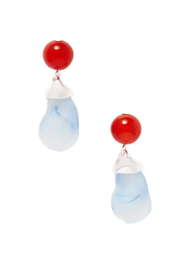Completedworks Recycled Silver, Resin And Agate Earrings