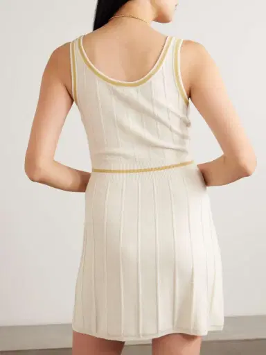 Eres Elite Striped Ribbed Wool And Cashmere-blend Mini Dress | Thumbnail 4 Eres Elite Striped Ribbed Wool And Cashmere-blend Mini Dress | Thumbnail 4