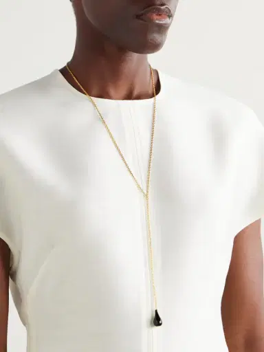 TOTEME plated, Onyx And Swarovski Crystal Necklace | Thumbnail 2 TOTEME plated, Onyx And Swarovski Crystal Necklace | Thumbnail 2