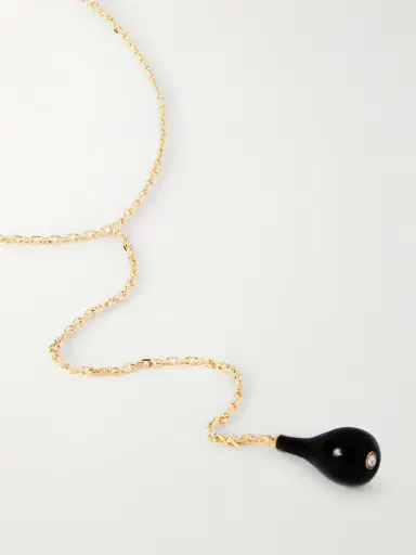 TOTEME plated, Onyx And Swarovski Crystal Necklace | Thumbnail 4 TOTEME plated, Onyx And Swarovski Crystal Necklace | Thumbnail 4