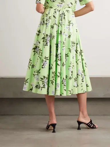 Emilia Wickstead Rhea Floral-print Cotton-poplin Midi Skirt | Thumbnail 3 Emilia Wickstead Rhea Floral-print Cotton-poplin Midi Skirt | Thumbnail 3