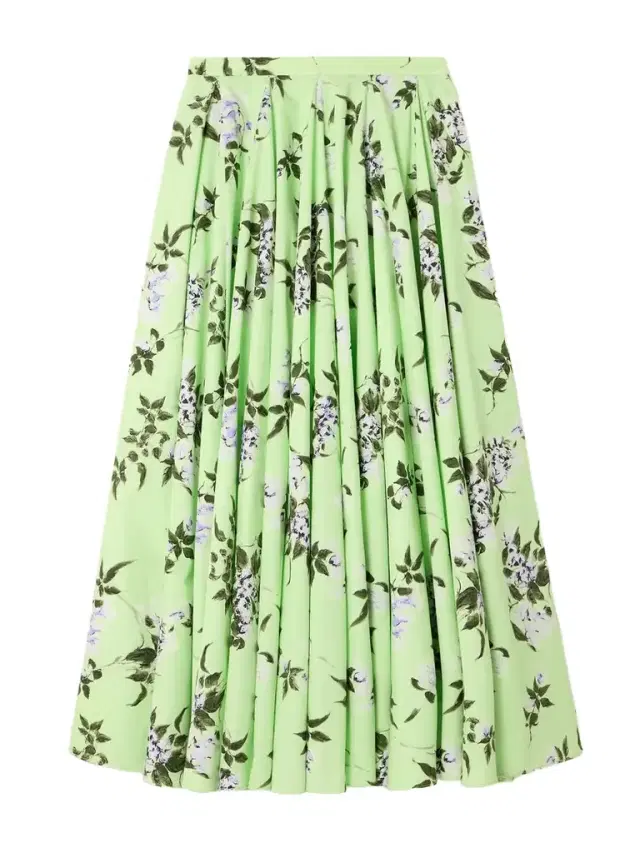 Emilia Wickstead Rhea Floral-print Cotton-poplin Midi Skirt