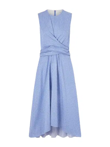 Altuzarra Penny Striped Gathered Cotton Midi Dress | Thumbnail 1