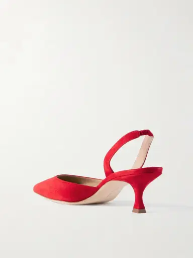 Manolo Blahnik Carolyne 50 Suede Slingback Pumps | Thumbnail 3 Manolo Blahnik Carolyne 50 Suede Slingback Pumps | Thumbnail 3