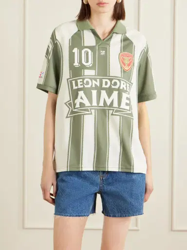 Aimé Leon Dore Logo-appliquéd Striped Jersey T-shirt | Thumbnail 3