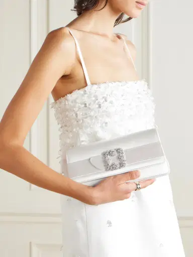 Manolo Blahnik Gothisi Crystal-embellished Satin Clutch | Thumbnail 2 Manolo Blahnik Gothisi Crystal-embellished Satin Clutch | Thumbnail 2