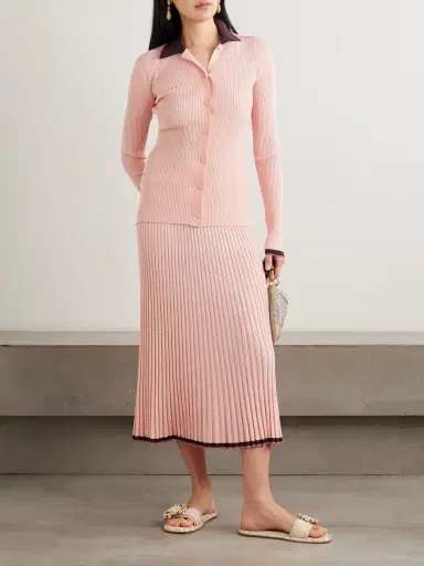 Zimmermann Pleated Ribbed-knit Midi Skirt | Thumbnail 2 Zimmermann Pleated Ribbed-knit Midi Skirt | Thumbnail 2