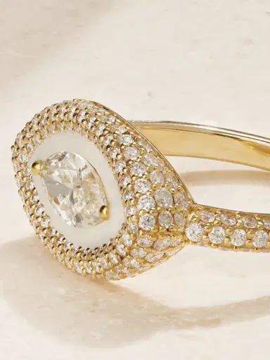 Kamyen 18-karat Gold, Diamond And Enamel Ring | Thumbnail 4