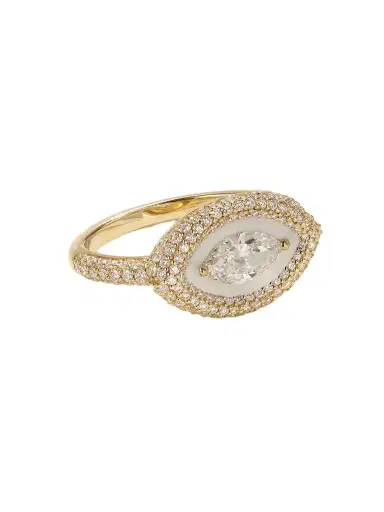 Kamyen 18-karat Gold, Diamond And Enamel Ring | Thumbnail 1