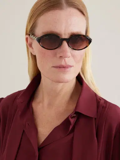 Gucci Eyewear Bamboo Round-frame Acetate Sunglasses | Thumbnail 2
