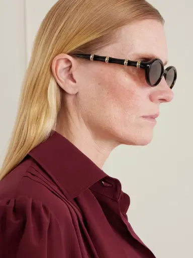 Gucci Eyewear Bamboo Round-frame Acetate Sunglasses | Thumbnail 5
