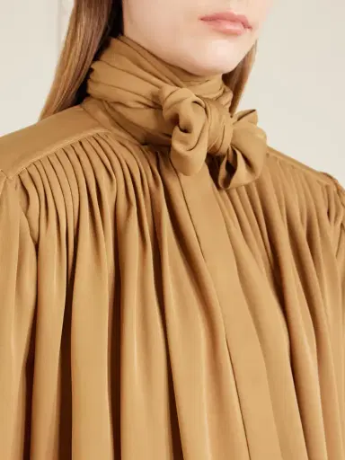 Khaite Vali Pussy-bow Silk-georgette Blouse | Thumbnail 5 Khaite Vali Pussy-bow Silk-georgette Blouse | Thumbnail 5