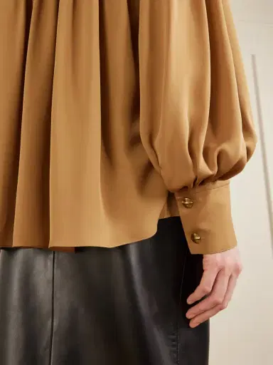 Khaite Vali Pussy-bow Silk-georgette Blouse | Thumbnail 6 Khaite Vali Pussy-bow Silk-georgette Blouse | Thumbnail 6