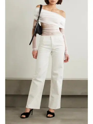 Christopher Esber Off-the-shoulder Gathered Silk-tulle Top | Thumbnail 2