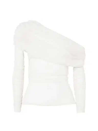 Christopher Esber Off-the-shoulder Gathered Silk-tulle Top | Thumbnail 1