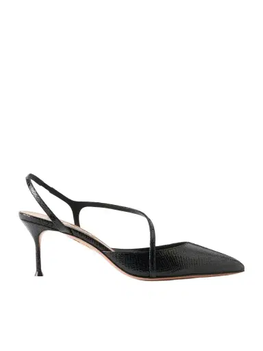 Aquazzura Dynasty 65 Snake-effect Leather Slingback Pumps | Thumbnail 1