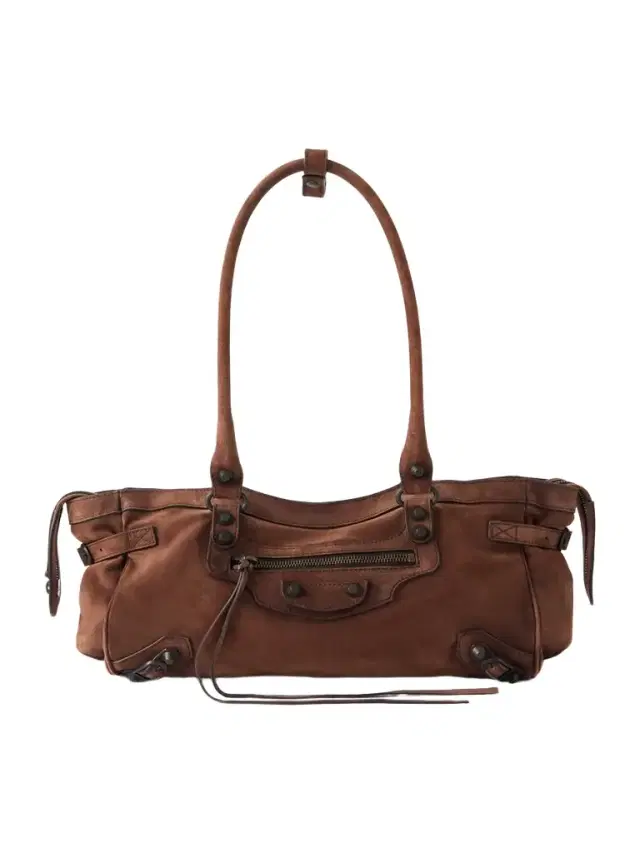 Le City East/west Suede Shoulder Bag