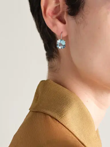 Mateo 14-karat Gold, Topaz And Diamond Earrings | Thumbnail 2