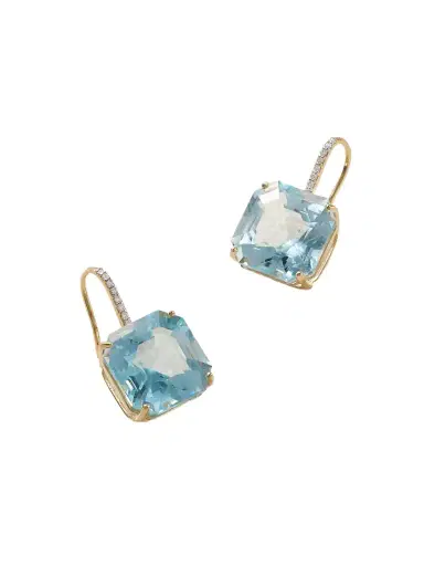 Mateo 14-karat Gold, Topaz And Diamond Earrings | Thumbnail 1