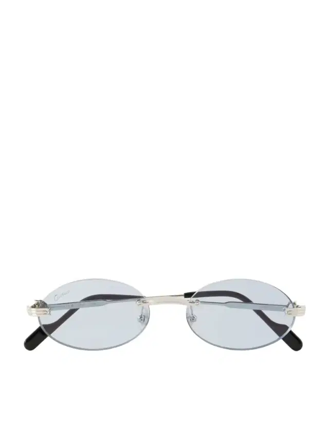 Rounded-frame Metal Sunglasses