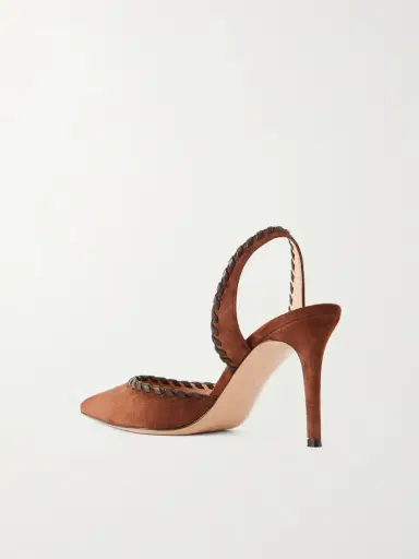 Gianvito Rossi 85 Whipstitched Suede Slingback Pumps | Thumbnail 3 Gianvito Rossi 85 Whipstitched Suede Slingback Pumps | Thumbnail 3