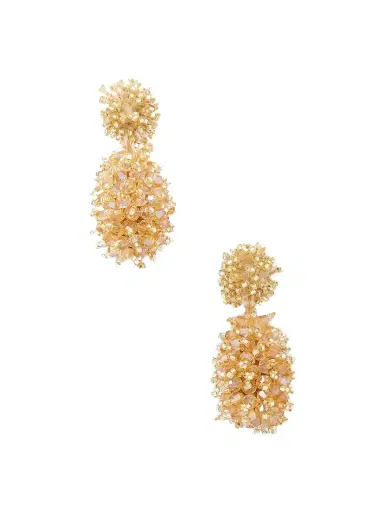 Oscar de la Renta Beaded Gold-tone Earrings | Thumbnail 1 Oscar de la Renta Beaded Gold-tone Earrings | Thumbnail 1