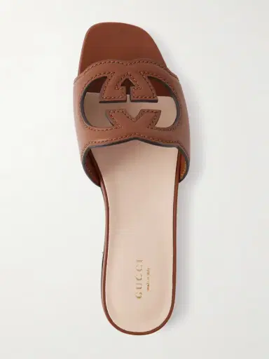 Gucci Cutout Leather Slides | Thumbnail 5 Gucci Cutout Leather Slides | Thumbnail 5