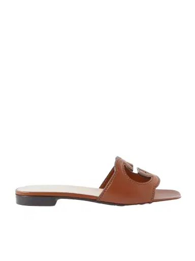 Gucci Cutout Leather Slides | Thumbnail 1 Gucci Cutout Leather Slides | Thumbnail 1