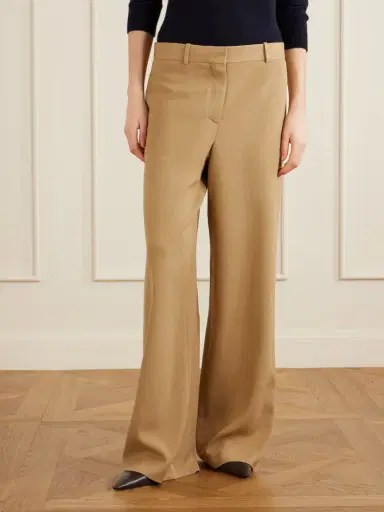 The Row Dender Silk-twill Wide-leg Pants | Thumbnail 3