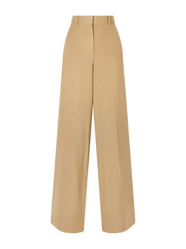 Dender Silk-twill Wide-leg Pants