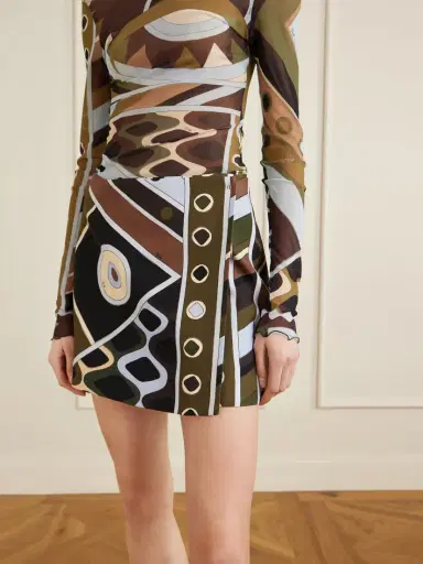 PUCCI Printed Wool Mini Skirt | Thumbnail 4