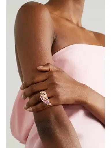 Garrard Wings Embrace 18-karat Rose Gold, Sapphire And Diamond Ring | Thumbnail 2 Garrard Wings Embrace 18-karat Rose Gold, Sapphire And Diamond Ring | Thumbnail 2