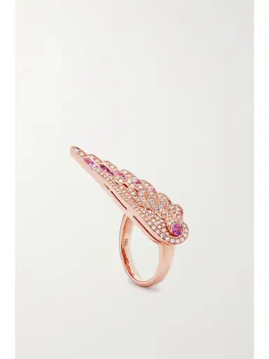 Garrard Wings Embrace 18-karat Rose Gold, Sapphire And Diamond Ring | Thumbnail 5 Garrard Wings Embrace 18-karat Rose Gold, Sapphire And Diamond Ring | Thumbnail 5