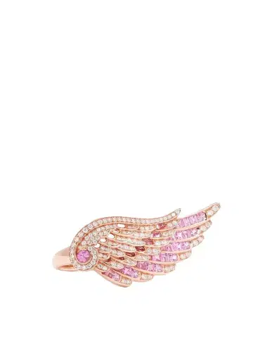 Garrard Wings Embrace 18-karat Rose Gold, Sapphire And Diamond Ring | Thumbnail 1 Garrard Wings Embrace 18-karat Rose Gold, Sapphire And Diamond Ring | Thumbnail 1